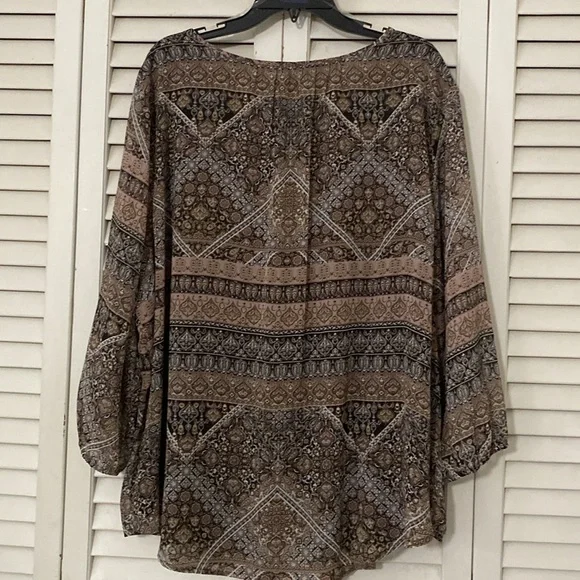 Women’s long sleeve Eve Tribal print Tunic Size 3X - Picture 6 of 7